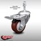Service Caster 3 Inch SS Maroon Polyurethane 10mm Threaded Stem Caster Total Lock Brake SCC SCC-SSTSTTL20S314-PPUB-MRN-M1015 - alternate 1